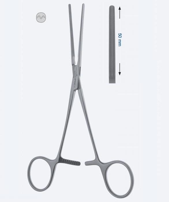 Зажими судинні Dardik для периферичних судин, зубці "Dardik", прямі, довжина щелепи 50 мм, довжина 170 мм. Бренд - Asanus Medizintechnik Gmb, Німеччина